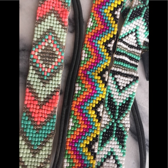 Aldo Accessories - Aldo Set of 3 Beaded Southwest Colorful Headbands